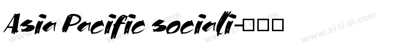 Asia Pacific sociali字体转换